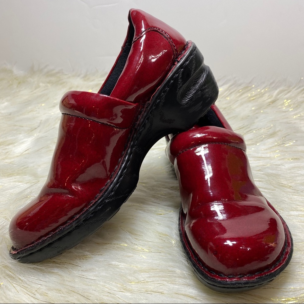 B.O.C. Patent Leather Peggy Clogs